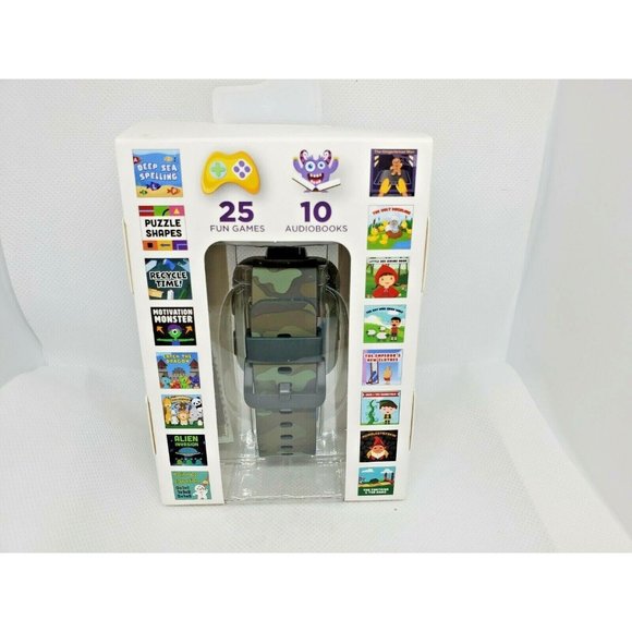 iTech Jr Kids Army Fatigue Camera Touch Screen Audio Books Games Smartwatch - Picture 5 of 12